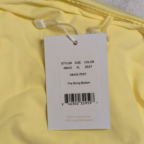 NWT Andie The String Bottom Zest Yellow Side Tie Bikini Swimwear XL - Picture 10 of 10